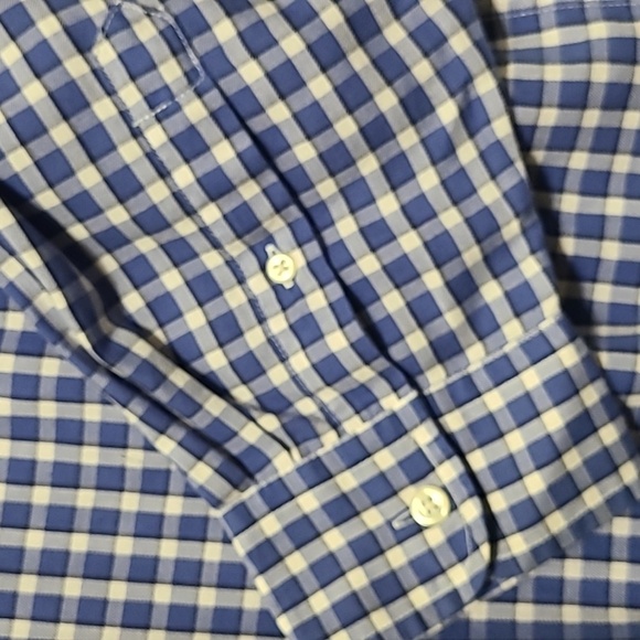 CHAPS Blue & White Checkered Button Down Long Sleeve Shirt - Size XL - Picture 5 of 16
